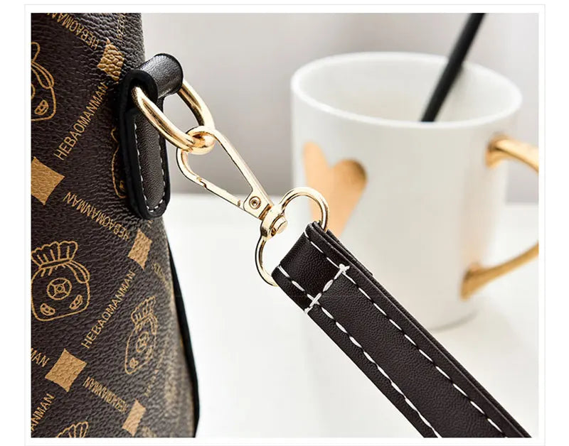 Luxury Designer Shoulder Bag - Women's Printed Monogram Tote Handbag