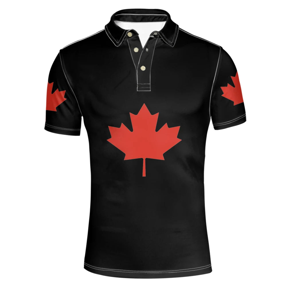 🍁 Men's Printed Short-Sleeve Shirt – Casual Style with Canada Pride | Chemise imprimée à manches courtes pour homme – Style décontracté aux couleurs du Canada