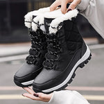 Load image into Gallery viewer, Plush Lined Ankle Snow Boots – Warm Grip Winter Style
