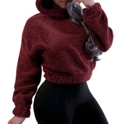 Women's Long Sleeve Hooded Hoodie (Dark Grey) | OWNLUXE