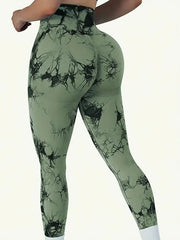 Tie-Dye Seamless High-Waist Yoga Leggings | OWNLUXE