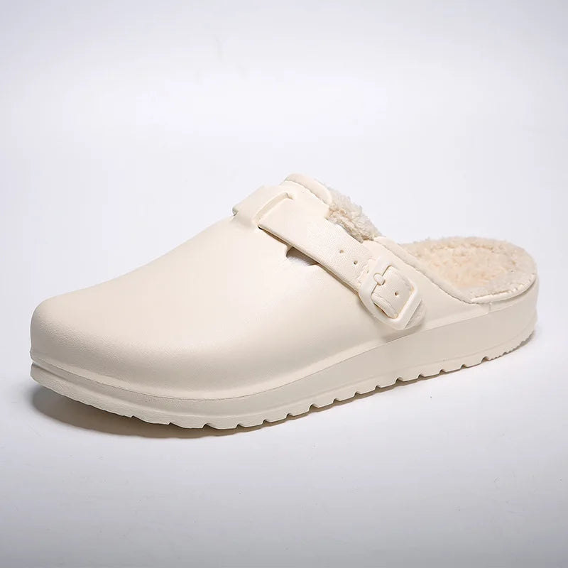 Women’s Winter Clogs Cotton-Lined Slip-On Garden Mules