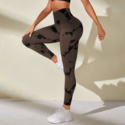 Women’s High-Waist Booty-Lifting Paisley Leggings – Seamless