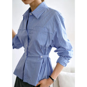 Long-Sleeve Striped Commute O24qc82815 | OWNLUXE