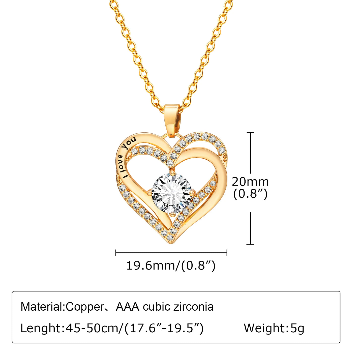 Heart Necklace – "I Love You" Pendant | OWNLUXE