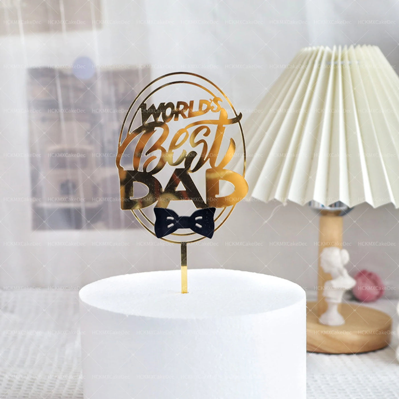Father’s Day Acrylic Sign – Modern Clear Tabletop Décor
