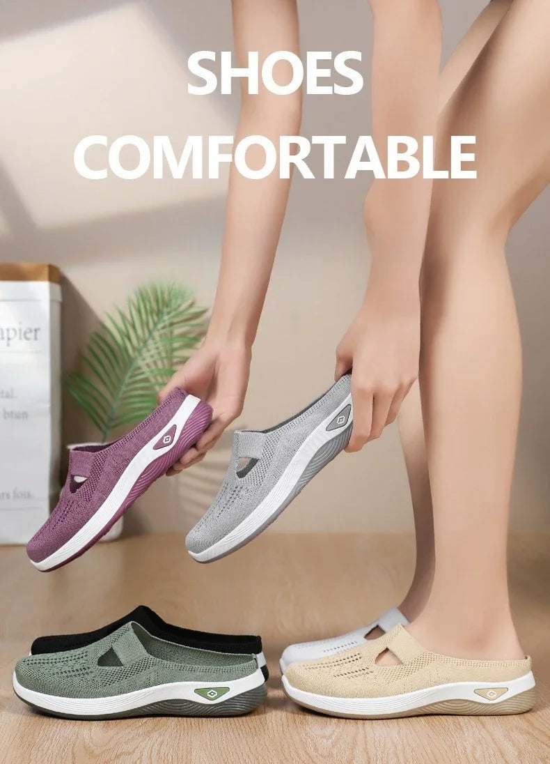 Breathable Mesh Slip‑On Flats – Lightweight Everyday Shoes