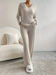 Two-Piece Polyester Pajama Set (Apricot) – Shop at OWNLUXE