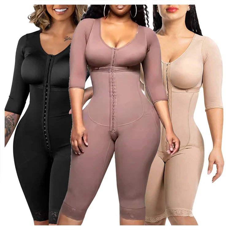 Full Body Colombian Shapewear Bodysuit - High Compression with Arm Slimming