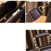 Women's PU Leather Handbag & Messenger Bag Set – 2-Piece Shoulder Bag with Adjustable Strap