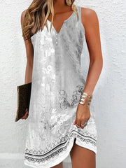 V-Neck Sleeveless Vestidos | OWNLUXE