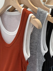 Women's Sleeveless Top (Grey) | OWNLUXE