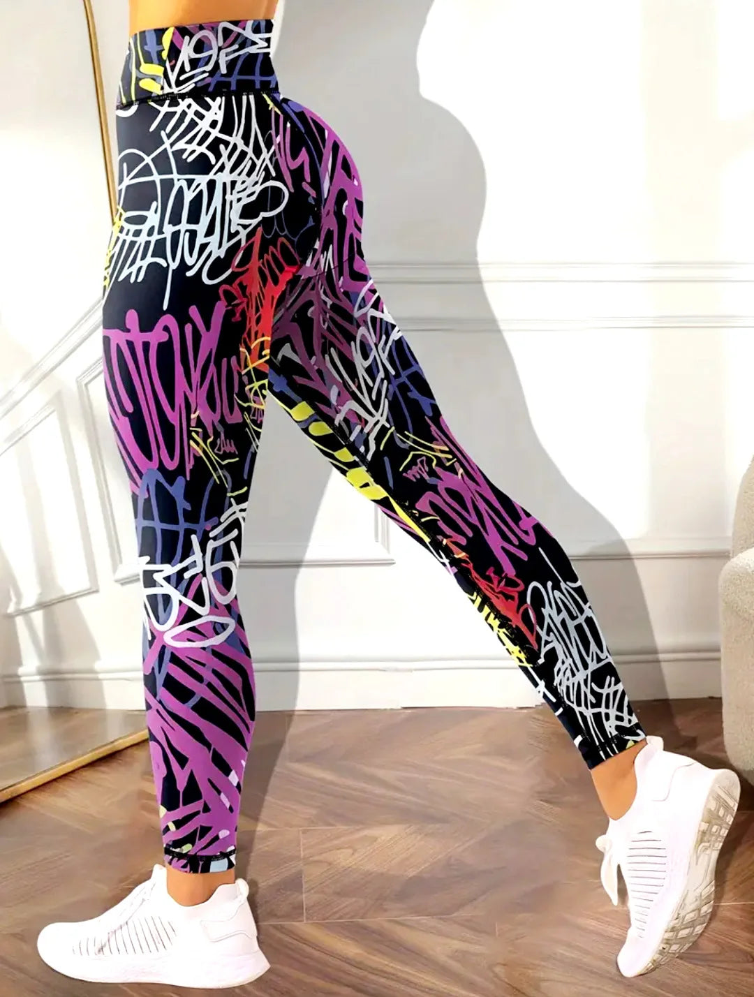 Seamless High-waisted Nude Felling Printed Pants Women's | OWNLUXE