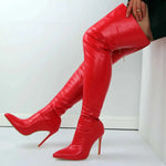 Load image into Gallery viewer, Over-the-Knee High Heel Boots – Waterproof Stiletto
