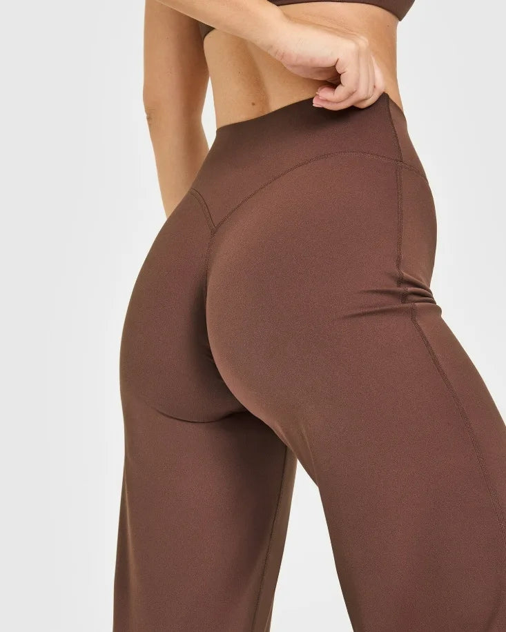 Mid-Waist Yoga Pants – Straight Leg Active