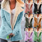 Faux Fur Fleece Coat - Warm Lamb Wool-Effect Winter Jacket