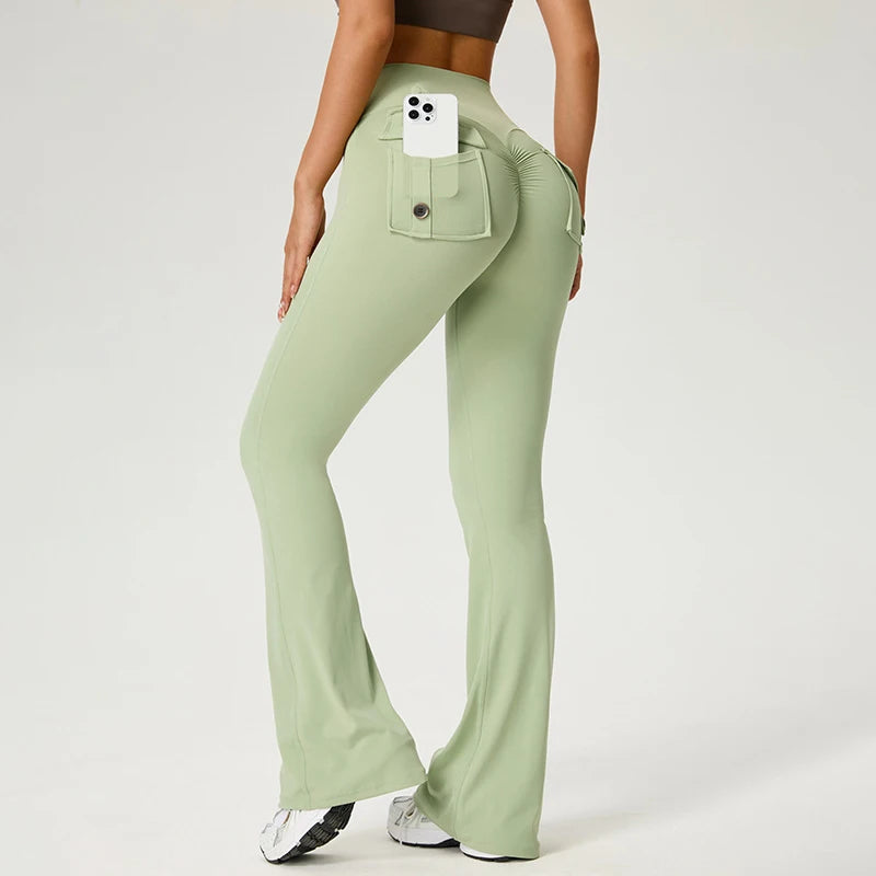 Yoga Pocket Flared Sport Leggings | OWNLUXE