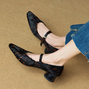 Women's Pointed Toe Leather Flats – Shop at OWNLUXE