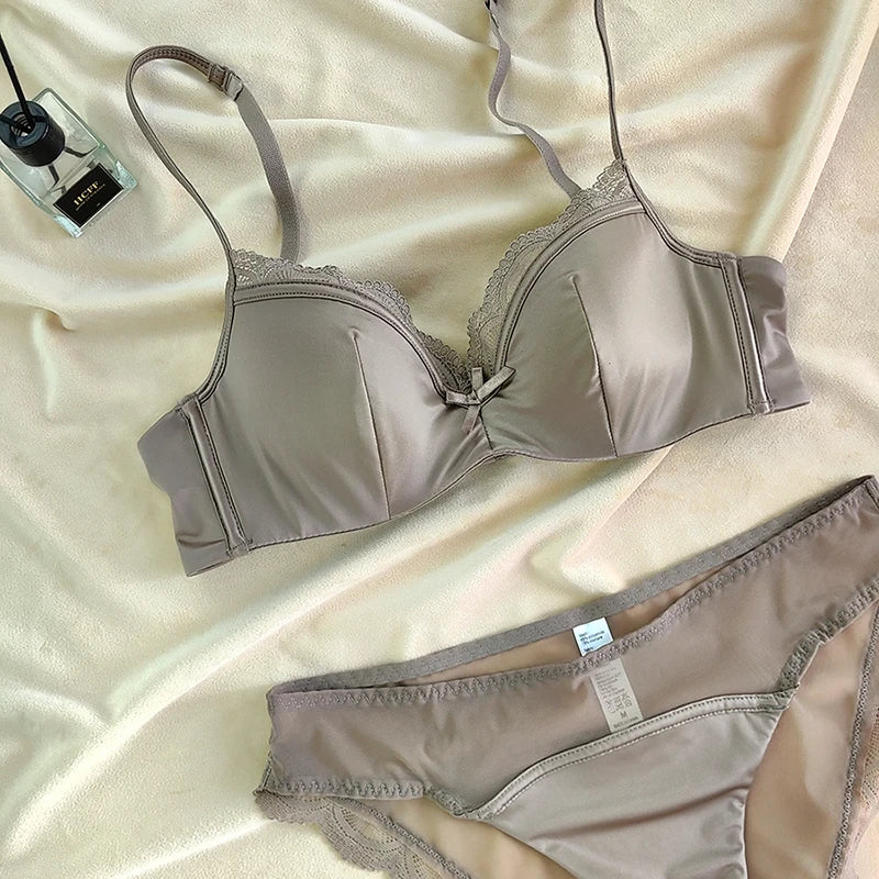 Women's Breathable Push Up Lace Bra (Beige) | OWNLUXE