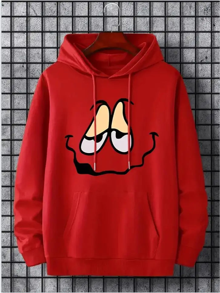 Maple Leaf Canada Print Hoodie - Men's Casual Pullover Sweatshirt
