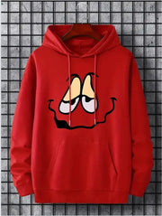 Maple Leaf Canada Print Hoodie - Men's Casual Pullover Sweatshirt