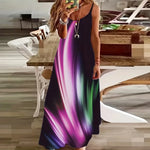 Load image into Gallery viewer, Retro Floral Ankle-Length V-Neck Beach Dress
