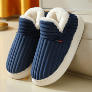 Evshine Winter Fur Plush Slippers – Soft Sole Home Shoes