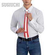 Canada Flag Emblem Neck Tie – Slim Plaid Tie for Wedding, Business & Canada Day