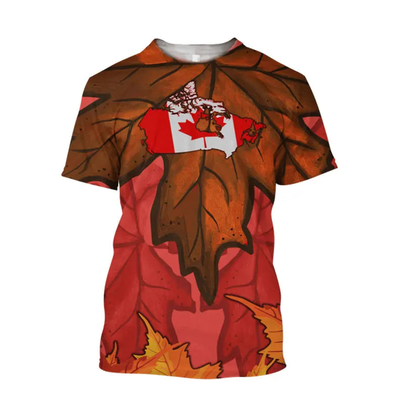 Canada Flag Camo Skull Graphic Tee – Military Street Style | OWNLUXE
