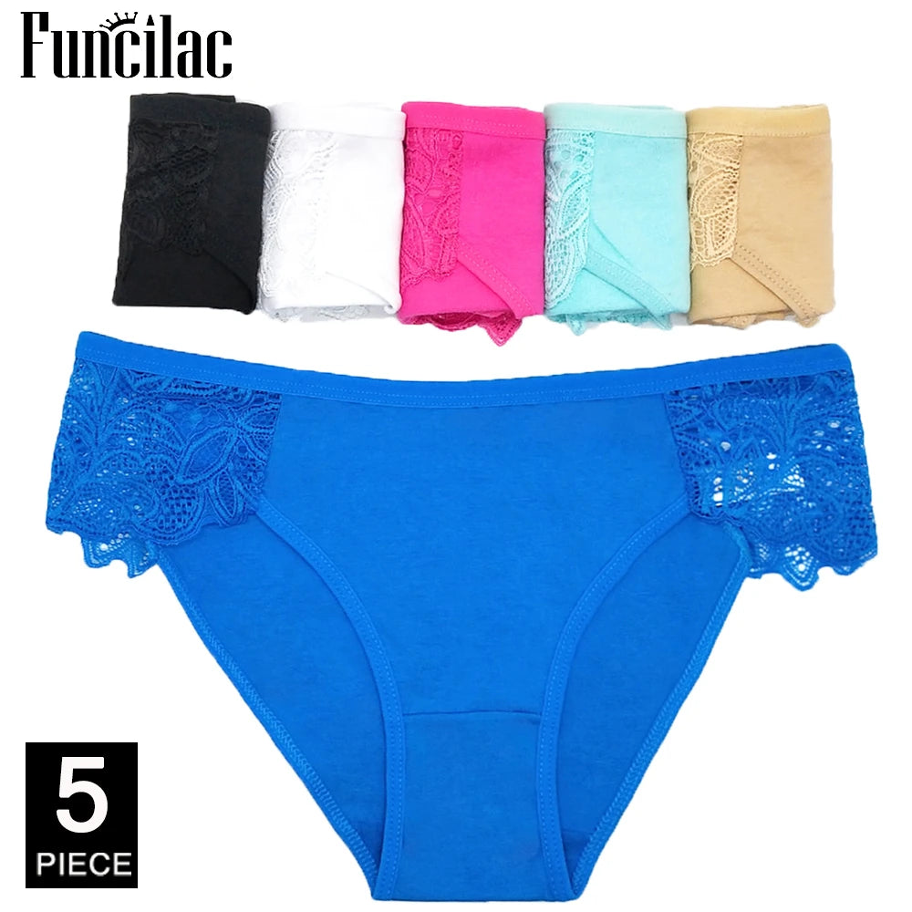 Women's Cotton Bikini Briefs 5-Pack | Striped Low-Rise Underwear | OWNLUXE