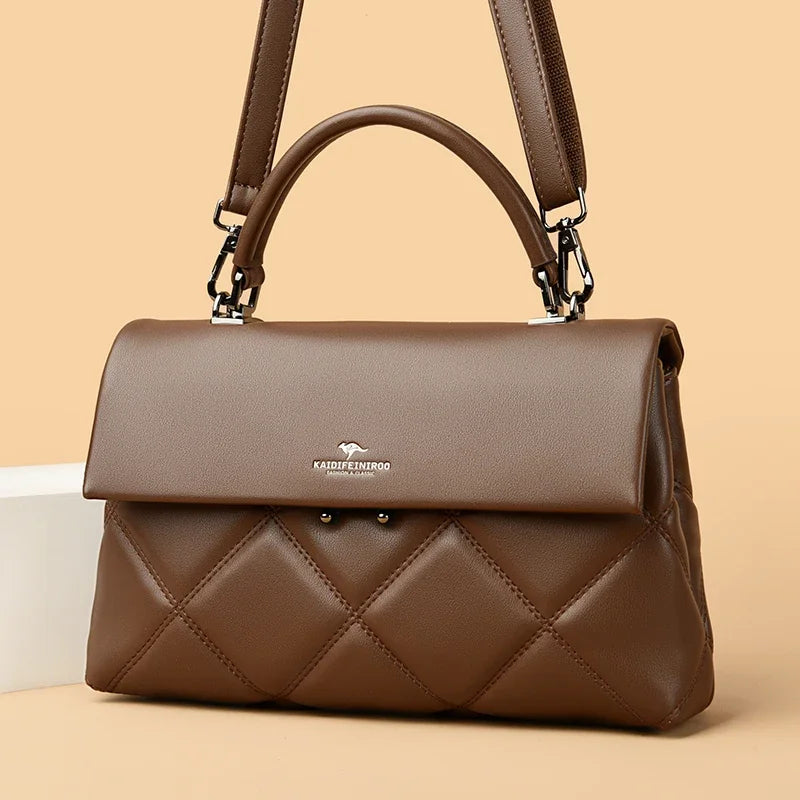 Soft PU Messenger Tote – Lightweight Everyday Shoulder Bag