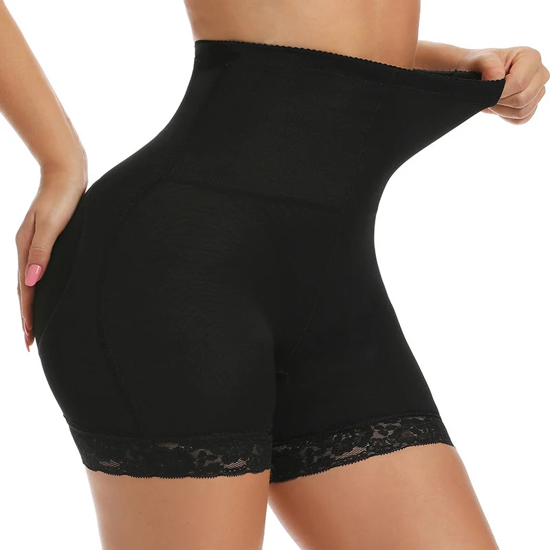 High Waisted Padded Butt Lifter Shapewear - Tummy Control Panty
