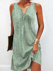 V-Neck Sleeveless Vestidos | OWNLUXE