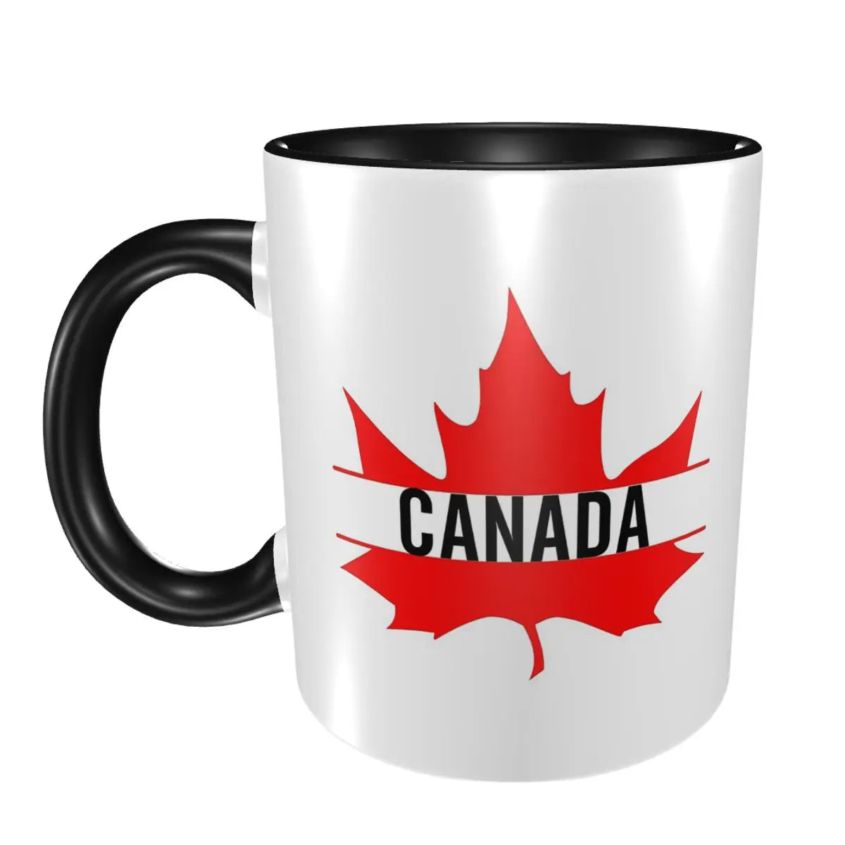 Maple Leaf Canada Canadian Is My Happy Place Mug Funny Ceramic Coffee Cups Tea Mugs Milk Cup Drinkware Gift for Friends