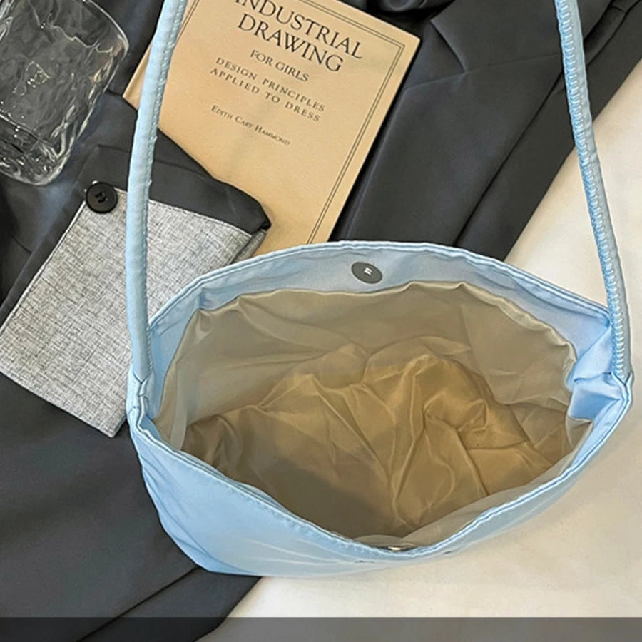 Nylon Embroidered Bucket Bag | OWNLUXE