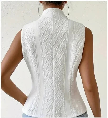 Women's Sleeveless V-Neck Slim Fit Jacket | OWNLUXE