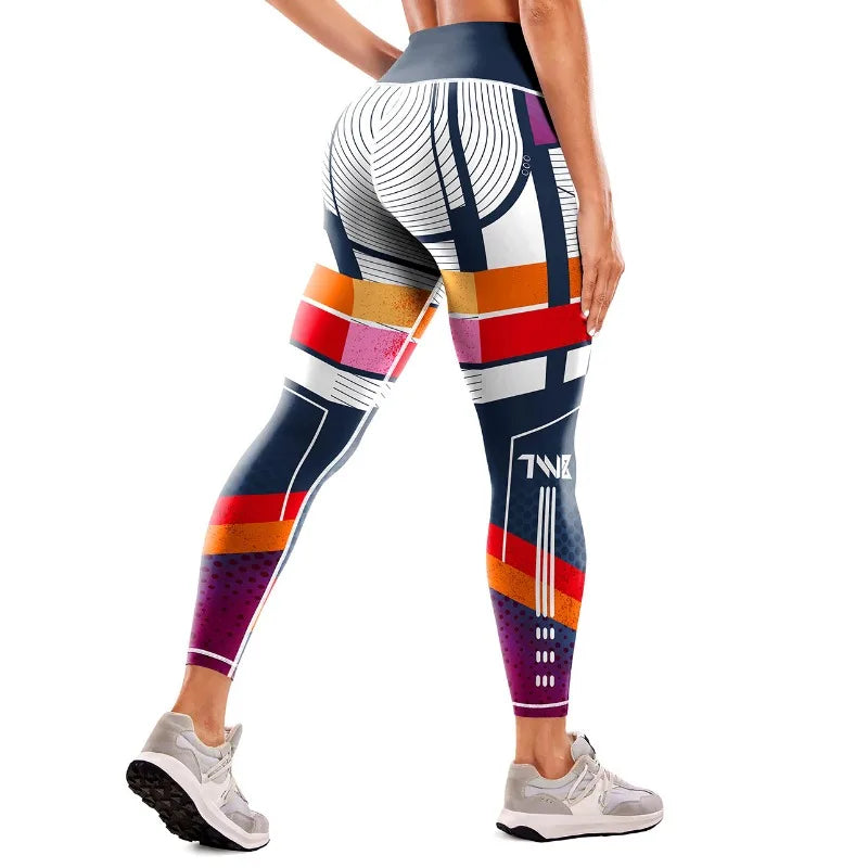 Seamless High-waisted Nude Felling Printed Pants Women's | OWNLUXE
