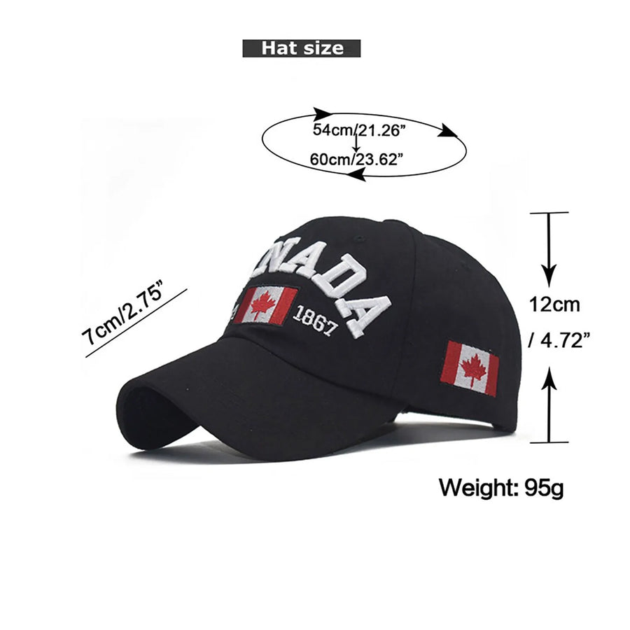 Everyday Embroidered Adjustable Canada Baseball Cap | OWNLUXE