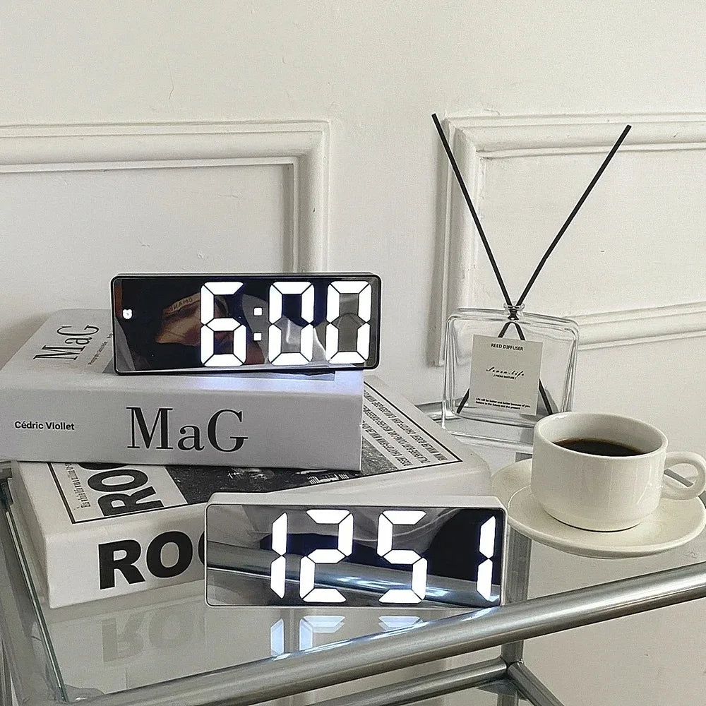 LED Digital Alarm Clock with Snooze, Time & Calendar
