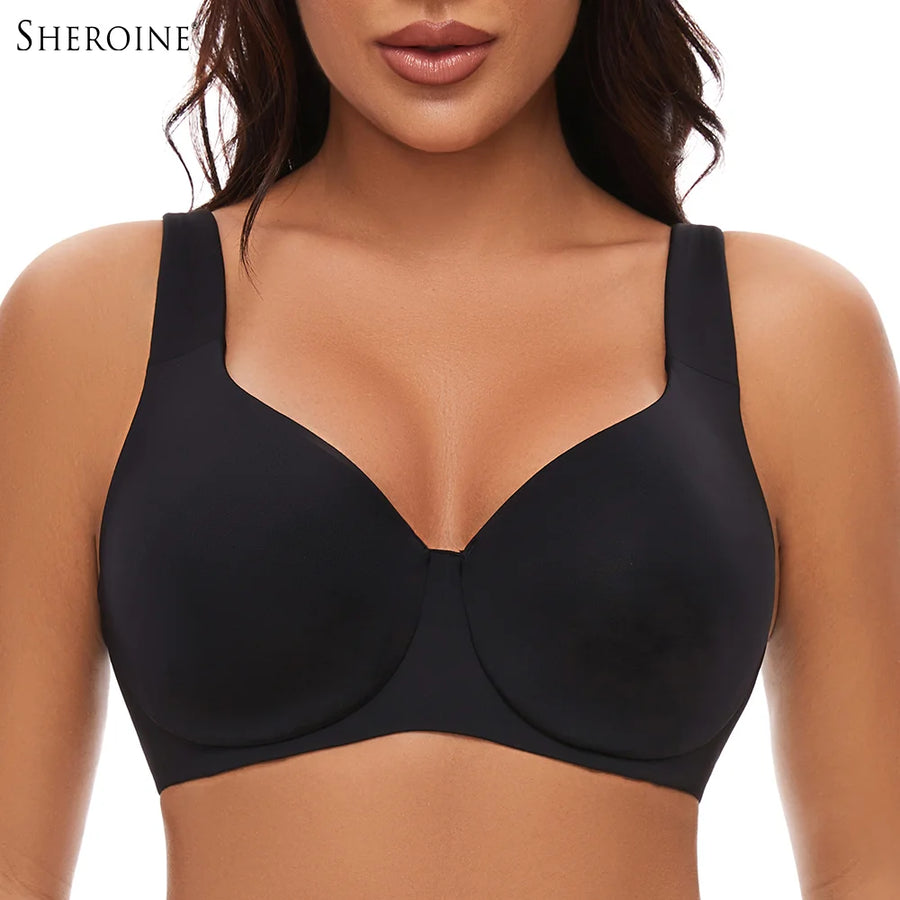 Women's Seamless Plus Size Bra (Black) | OWNLUXE