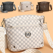 Elegant Letter Badge Bucket Bag - Multi-Pocket Crossbody Shoulder Bag | OWNLUXE