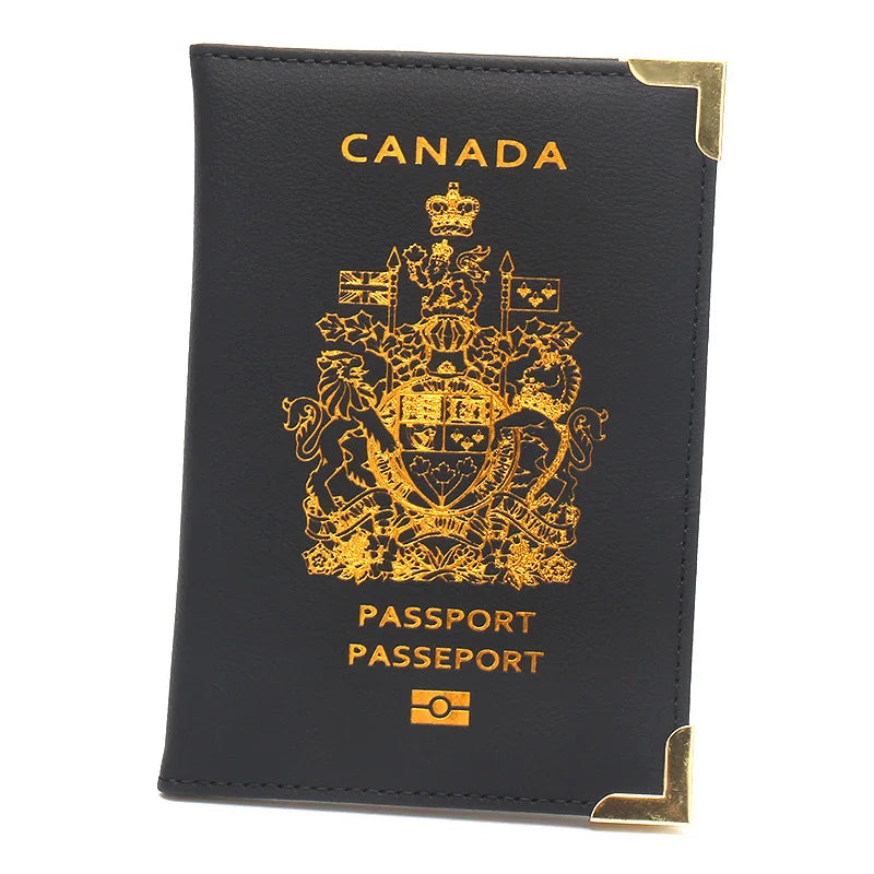 Canada Passport Holder & Travel Organizer – PU Leather Wallet