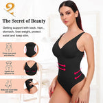 Load image into Gallery viewer, Deep V Shapewear Bodysuit with Built‑In Bra &amp; Thong
