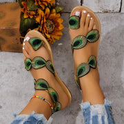 Plus-Size Yellow Embroidered Sandals – Shop at OWNLUXE