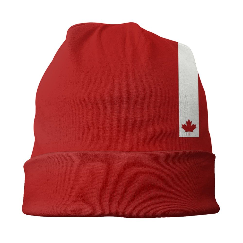 Canadian Flag Beanie – Unisex Winter Knitted Hat Canadian Patriotic | OWNLUXE