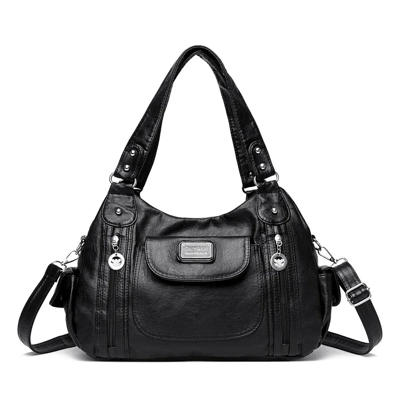 Large-Capacity PU Leather Shoulder Bag – Women’s Fashion Tote &amp; Crossbody | Sac à Bandoulière en Similicuir Grande Capacité pour Femme