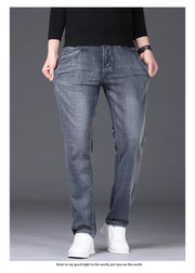 Men's Straight-Leg Dad Jeans – Soft Regular Fit Denim