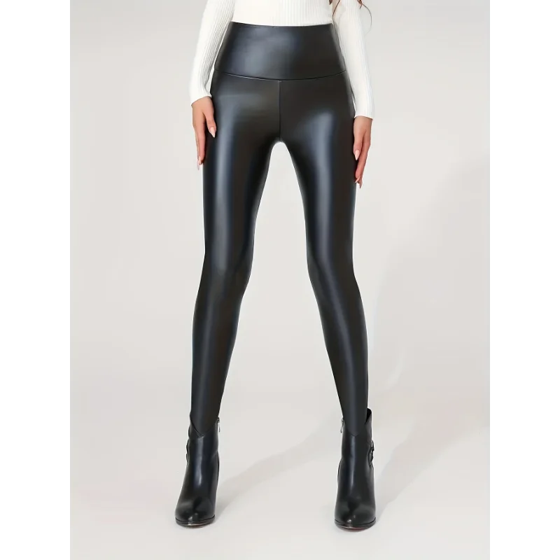 Women's High Waist Leather Leggings | OWNLUXE