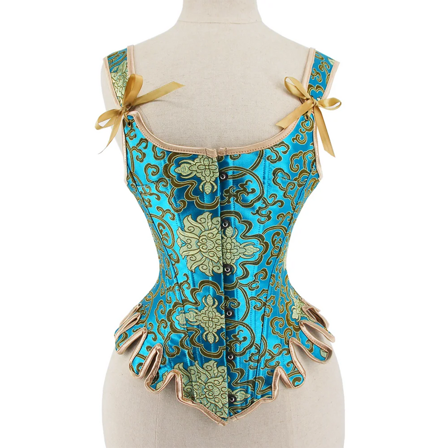 Renaissance Corset Top - Vintage Gothic Steel Boned Bustier | OWNLUXE