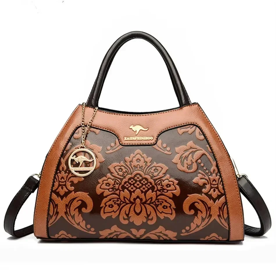 Animal Print Large Capacity Tote Bag - Soft Leather Crossbody | OWNLUXE